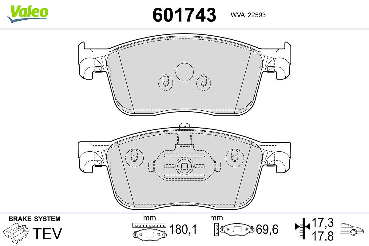 BRAKE PADS CIT JUMPY PEUG EXPERT FR